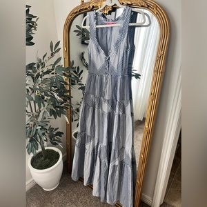 Betsy Johnson Gingham Patchwork Maxi Dress